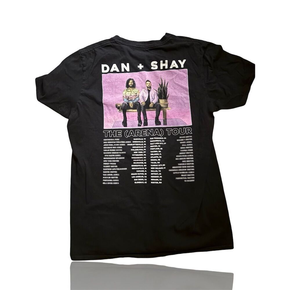 Dan + Shay "The (Arena) Tour" 2021 Unisex Black T-Shirt Size L
